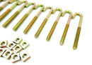 Pack of 10, M8 x 140mm J Bolts, Hook Bolts, Roofing Bolts & Nuts, Threaded 50mm