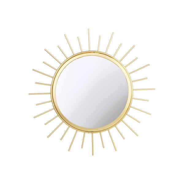 Sass & Belle Gold Sunburst Metal Round Mirror