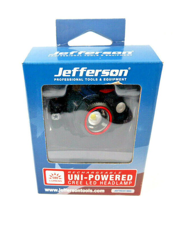 JEFFERSON 580 LUMENS RECHARGEABLE UNI-POWERED CREE LED HEADLAMP - CREE LED USB