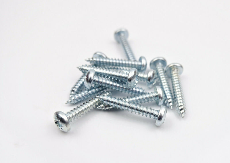 4.8 x 38 POZI PAN SELF TAPPING SCREWS ZINC PLATED POZIDRIVE TAPPERS