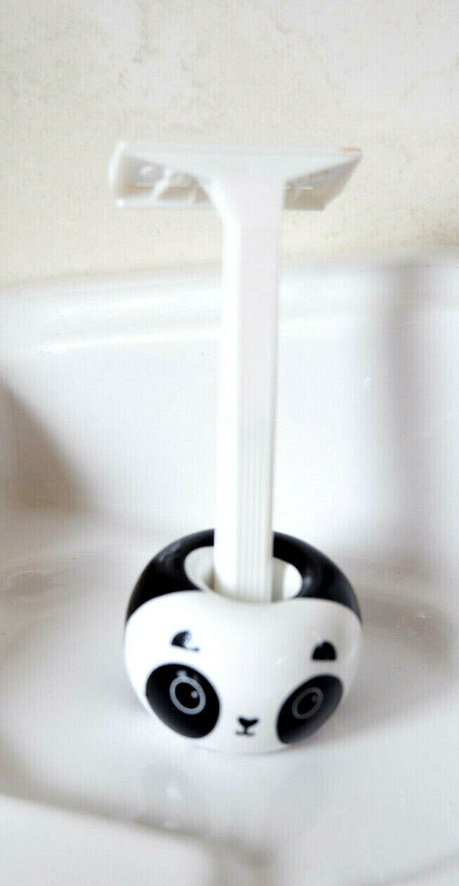 1 Cute Cat or Panda Porcelain Toothbrush Stand Holder Bathroom Pen Razor Holder
