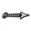 Cast Iron Audi Garage Straight Arrow Sign Audi Logo Workshop Shop Wall Plaque