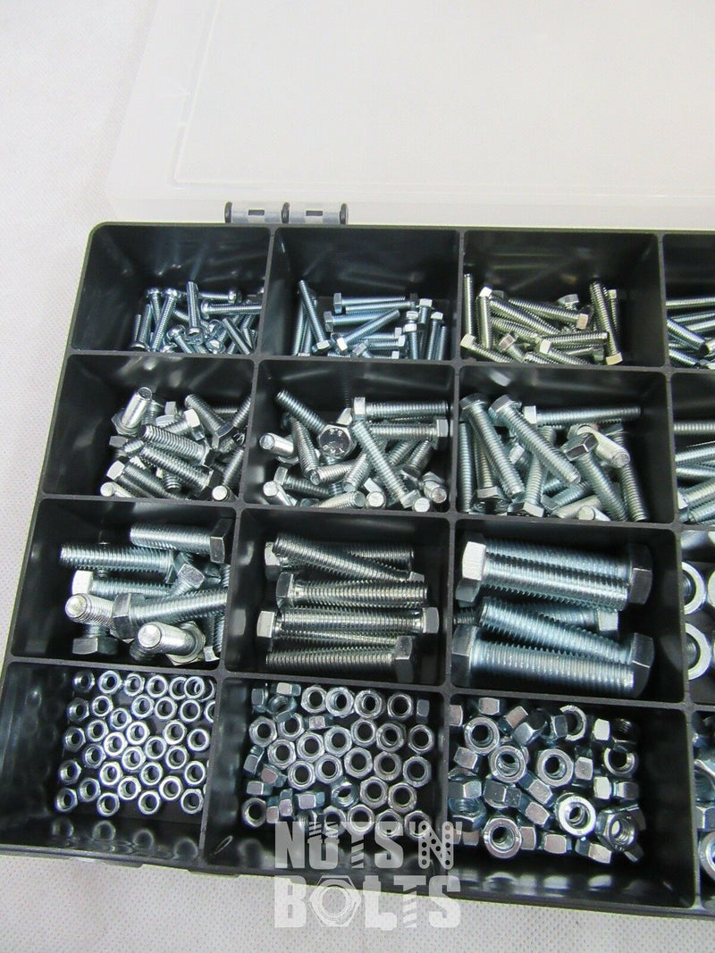 Grade 8.8 Assorted Box kit M4,M5 M6 M8 M10 Nuts And Bolts Setscrews Bright Zinc