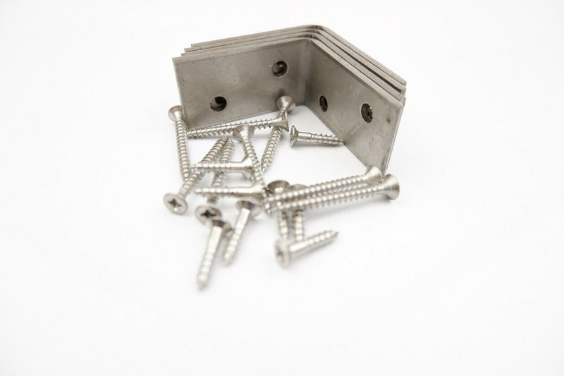 Taurus Stainless Steel Decking Handrail Bracket 50 x 50 x28mm + 16 Screws Kit