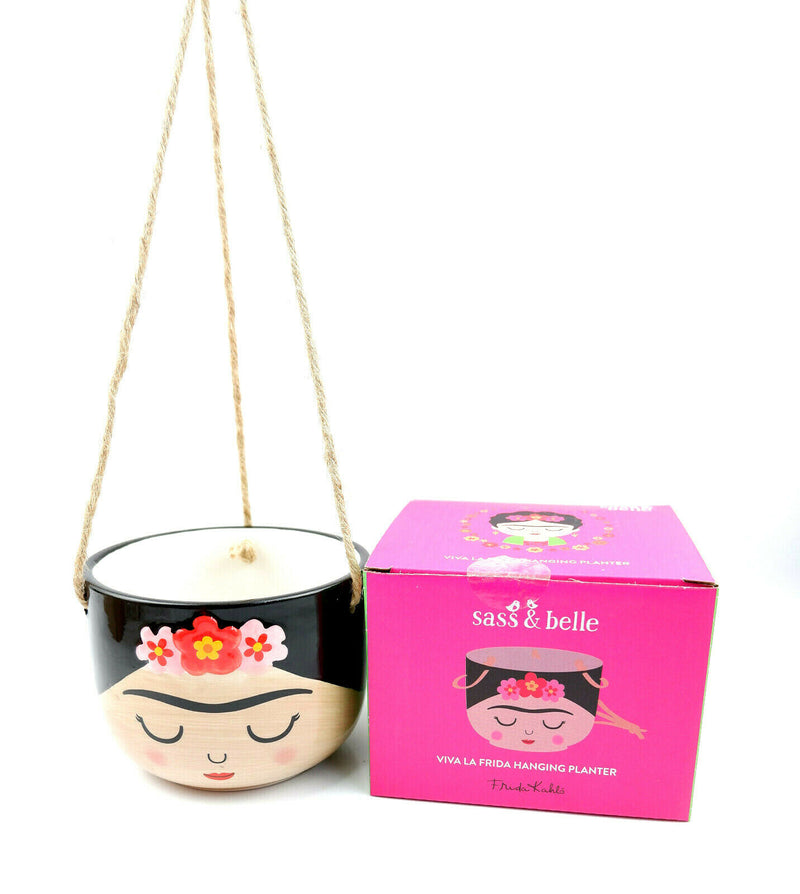 Sass & Belle Frida Kahlo Boho Fiesta Hanging Planter Plant Flower Pot Holder