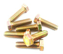 3/8 x 1 1/4 Unc Set Screws Fully Threaded Bolts Yellow Zinc Plated Pack of 10