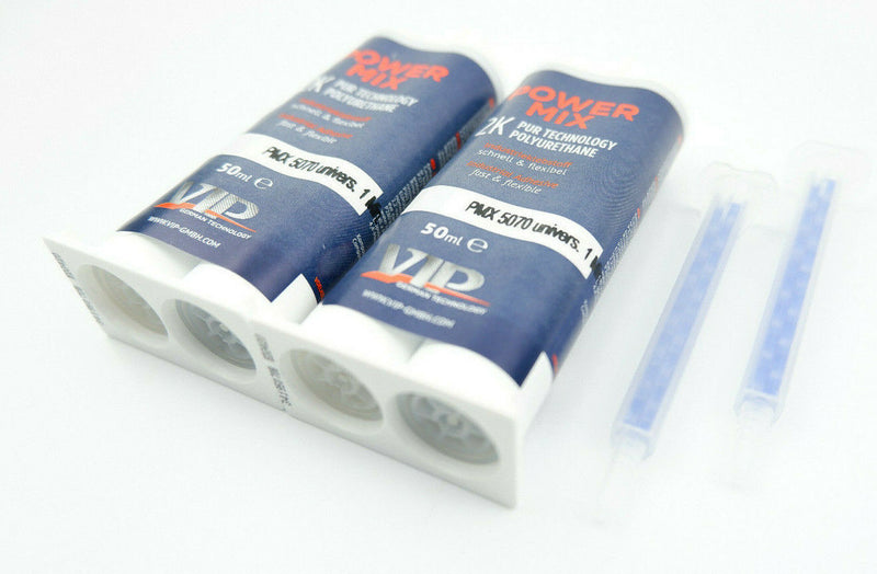 2 x VIP21B Power Mix 2K Polyurethane universal Repair Adhesive - Black 1 Minute