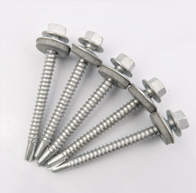 (Pack OF 400) 5.5 x 57mm Tech Screws for roofing & cladding self drill tek screw