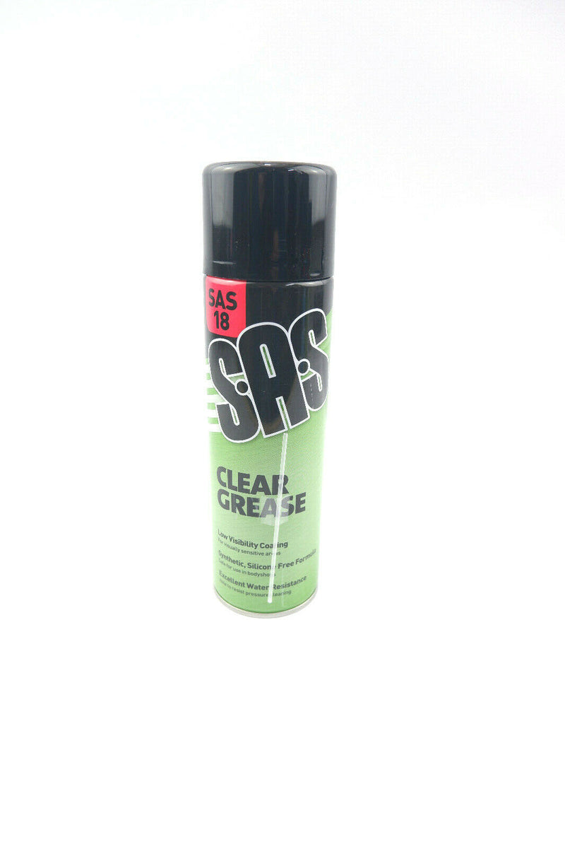 6 x S.A.S Clear Grease 500ml silicone Free, Water Resistance Low visibility
