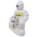 Cast Iron Michelin Man with Dog Statue Figurine Bibendum Tyres Figure Garden