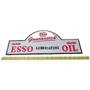 Cast Iron Domed Esso Sign Plaque Door Wall Fence Garage Petrol Workshop Esso Oil