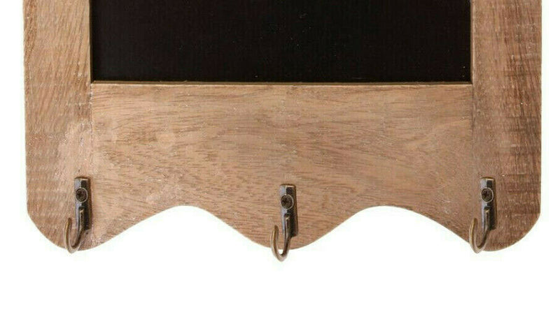 SASS & BELLE ASHLEY FARMHOUSE SCALLOPED CHALKBOARD WITH 3 HOOKS KITCHEN