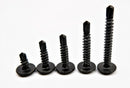 BLACK SELF DRILLING CAR INTERIOR PANEL SCREWS - SELF TAPPING ZINC