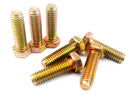 3/8 x 1 1/4 Unc Set Screws Fully Threaded Bolts Yellow Zinc Plated Pack of 10