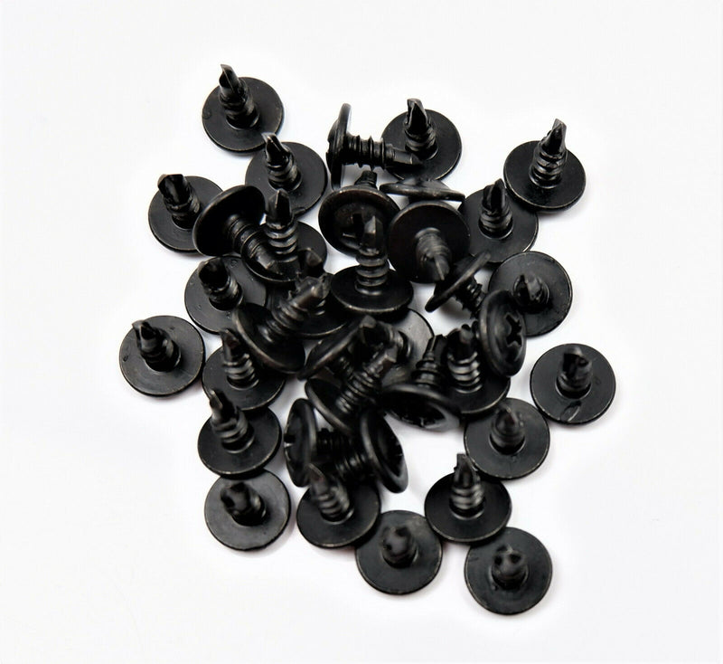 BLACK SELF DRILLING CAR INTERIOR PANEL SCREWS - SELF TAPPING ZINC
