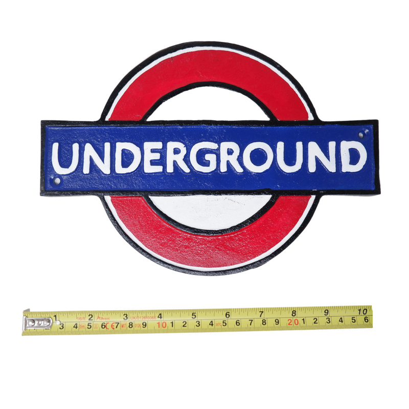 Cast Iron Underground London Tube Network  Reproduction Wall Sign Plaque Train