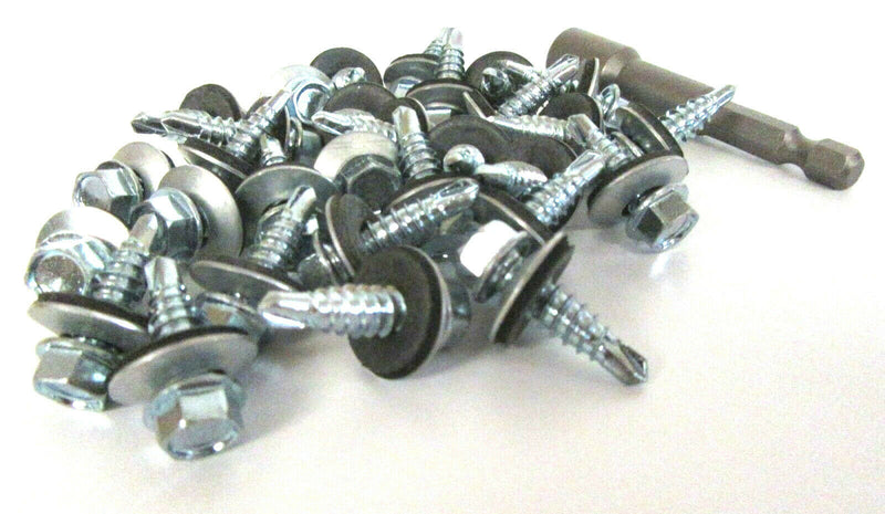 (Pack OF 200) 5.5 x 25mm Tech Screws for Roofing & Cladding Self Drill Tek Screw