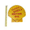 Cast Iron Golden Shell Motor Oil Wall Plaque Sign Shell shape Gasoline Garage