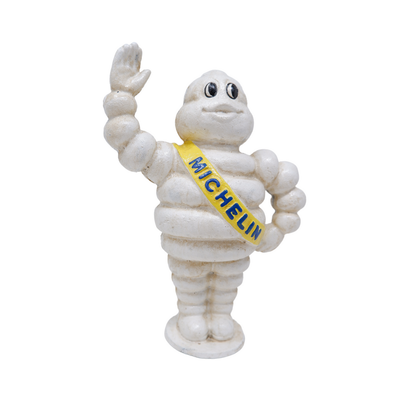Cast Iron Waving Michelin Man Money Box Coin Bank Mascot Bibendum Tyres
