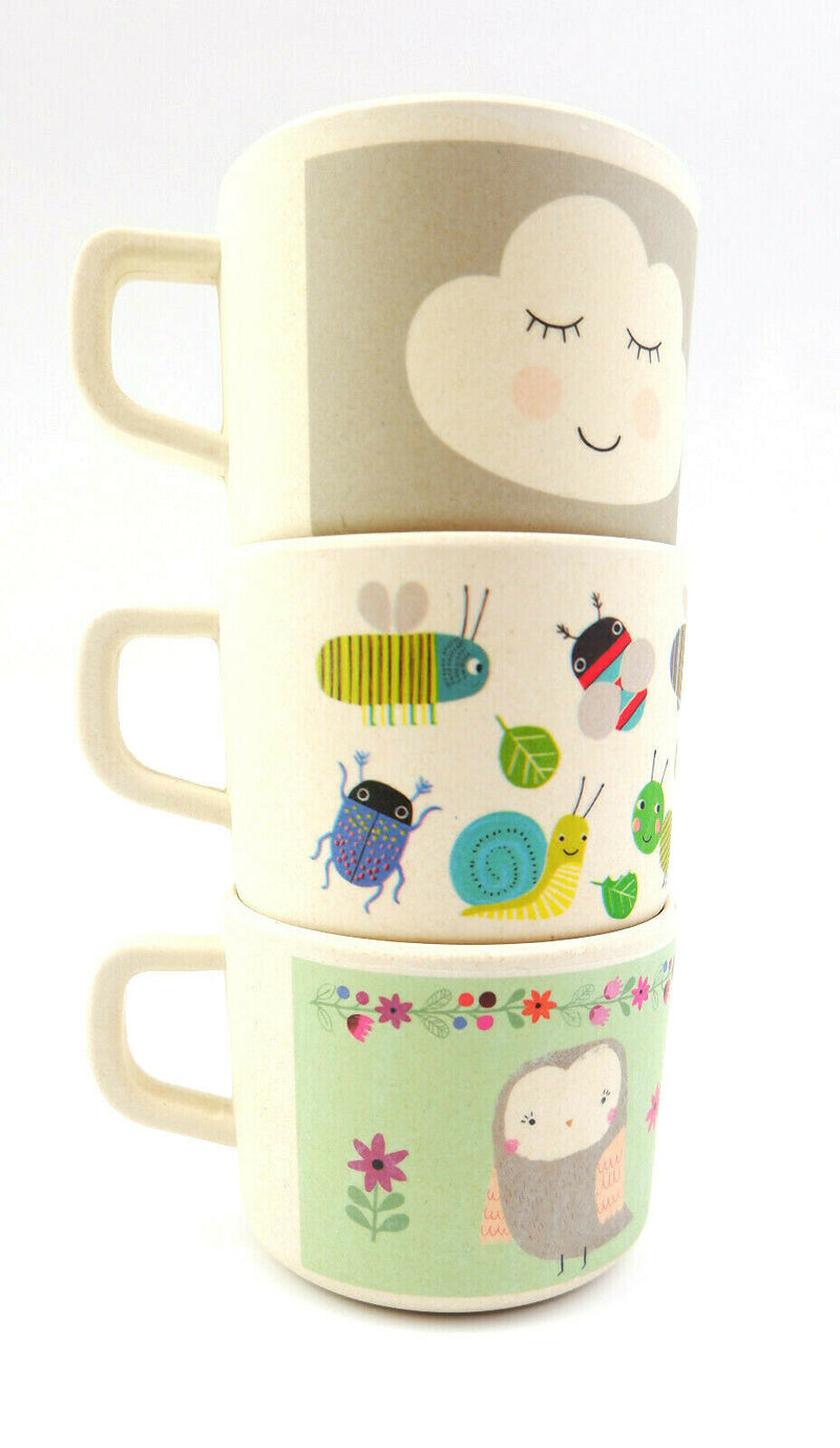 Eco Friendly Bamboo Composite Kids Cold Hot Drink Mug Cup Boys Girls Tableware