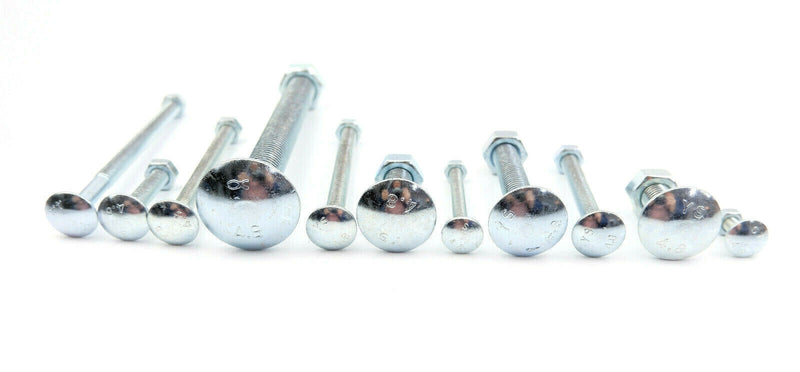 M6 Cup Square Coach Carriage Wood Bolts Bulk Deal 300Piece with Nuts and Washers