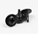BLACK SELF DRILLING CAR INTERIOR PANEL SCREWS - SELF TAPPING ZINC