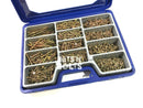 ASSORTED GENERAL PURPOSE WOODSCREWS - TRADE BOX OF 1700 WOOD SCREWS 20mm - 80mm