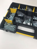 500 Piece Stanley Box 1/4 & 5/16 UNC ZINC NUTS BOLTS AND WASHER ASSORTMENT KIT