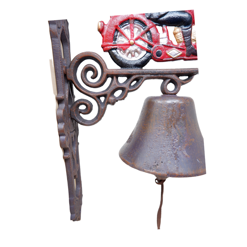 Cast Iron Doorbell Wall Mounted Welcome Tractor Horse Pig Dog Motorbike Hen Bell