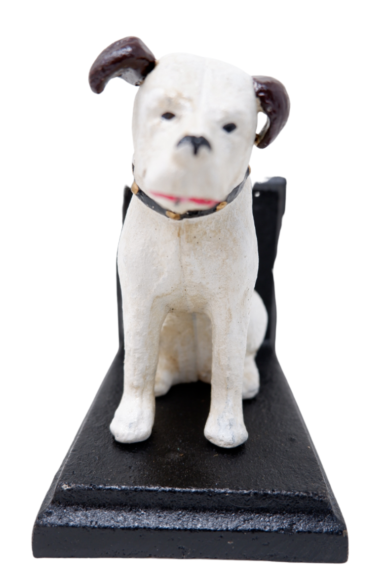 Cast Iron HMV Nipper Dog Bookends Ornament Terrier Figurine Books Cds Vinyls Lps