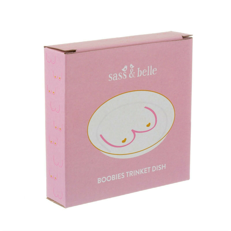 Sass and Belle Girl Power Boobies Trinket Dish Jewellery Gift Rings Storage