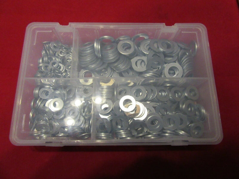 550 Piece M6 M8 M10 M12 Assortment Kit box of Form A Thick Zinc Washers