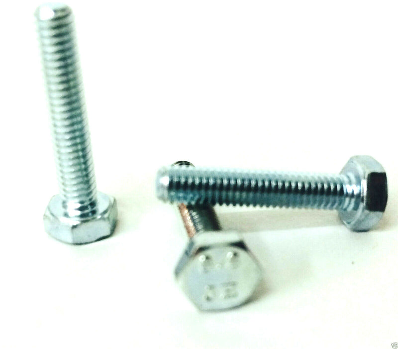 M4 M5 M6 M7 M8 Hex Head Setscrew - Hexagon Bolts BZP Zinc Plated Various Lengths