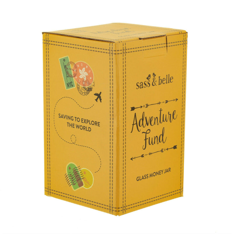 Sass & Belle {Adventure Fund} Money Jar Saving Money Box Gift Present Piggy Bank