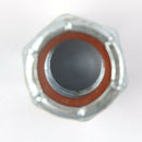 Pack of 10, 5/8" UNC Coarse Thread Nyloc Nuts , bright zinc plated, 15/16"AF