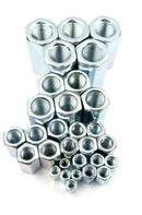 ALLTHREAD CONNECTORS THREADED ROD BAR STUD HEXAGON CONNECTING NUTS ZINC PLATED