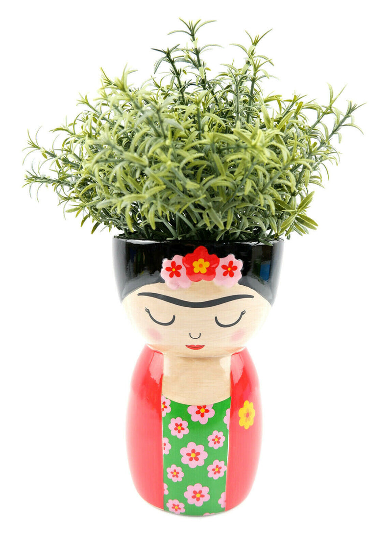 Sass & Belle Frida Kahlo Body Shaped Flower Vase Planter Mexican Decor Gift