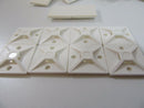 28mm x 28mm SELF ADHESIVE STICK ON CABLE TIE WIRE BASE MOUNTS WHITE