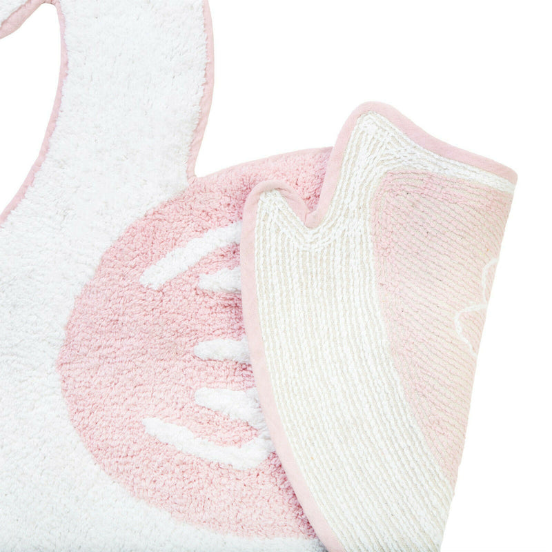 Sass & Belle Freya Swan Shaped Nursery Rug Mat Bedroom Playroom Carpet Home Deco
