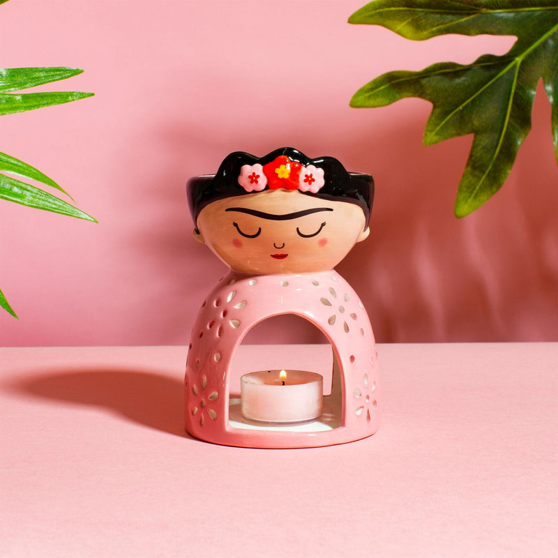 Sass & Belle Frida Kahlo Oil Wax Melt Ceramic Tealight Burner