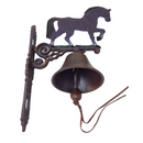 Cast Iron Doorbell Wall Mounted Welcome Tractor Horse Pig Dog Motorbike Hen Bell