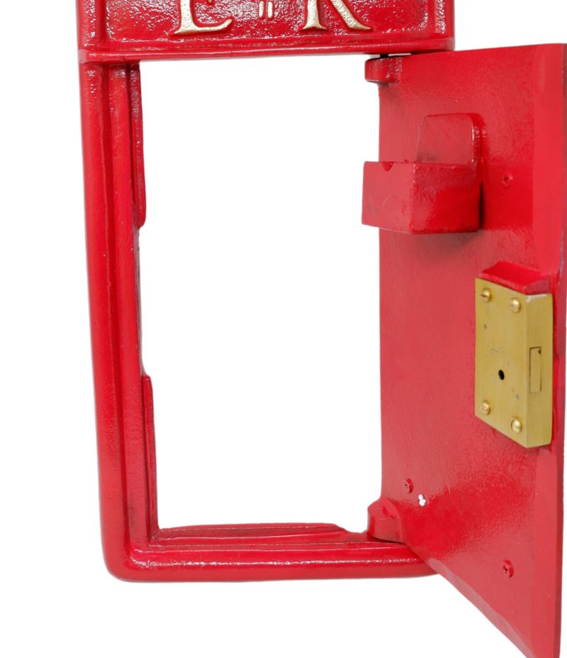 Royal Mail Cast Iron Post Letterbox Front Post Office Red FRONT ONLY with 2 Keys