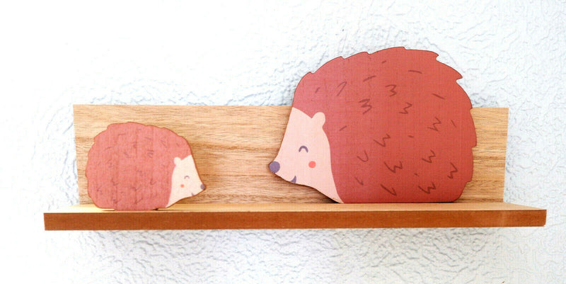 Sass and Belle Hedgehog Childrens Shelf Kids Room Wooden Shelf Storage Woodland