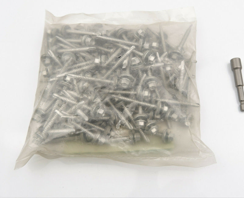 (Pack OF 300) 5.5 x 57mm Tech Screws for roofing & cladding self drill tek screw