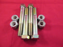 Pack 4 5/8" UNC x 4 1/2" inch High Tensile Hex Head Bolts with Nyloc nuts zinc