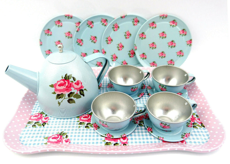Sass and Belle Children Toy TeaSet Cooking set Kitchen Suitcase Metal Tin