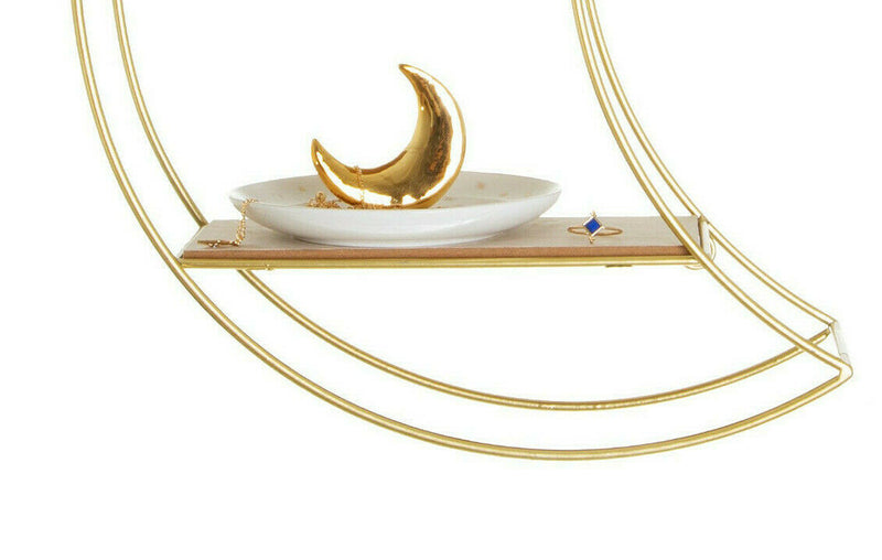 Sass & Belle Celestial Moon Shelf Storage Bedroom Wall Homeware Gift Decoration