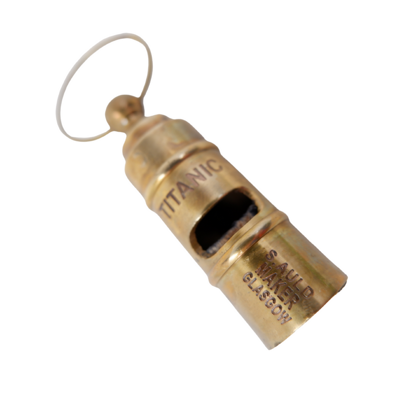 Titanic Star Line Brass Pocket Whistle Vintage Style keyring Nautical Ocean Ship
