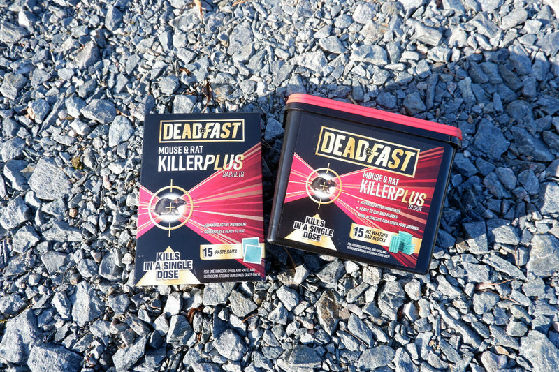 Deadfast Mouse Rat Killer Plus Poison, Paste Bait Blocks Pre Baited Station Trap