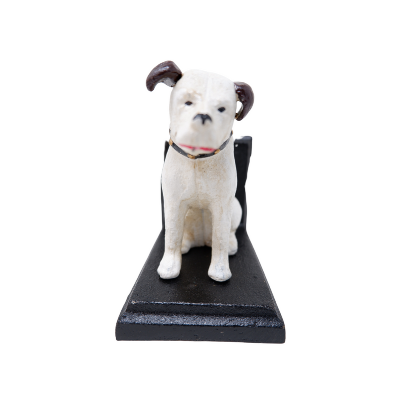 Cast Iron HMV Nipper Dog Bookends Ornament Terrier Figurine Books Cds Vinyls Lps